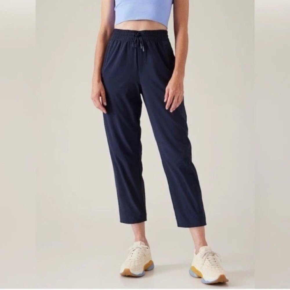 Athleta Womens Arrival Pull On Elastic Waist Crop Pants